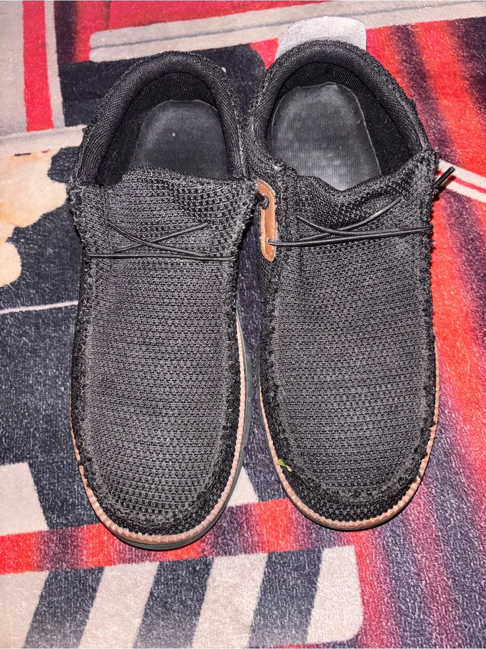 Men's Casual Knit Slip-On Shoes in Black